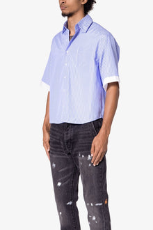 Dual Layered Striped Shirt | Blue
