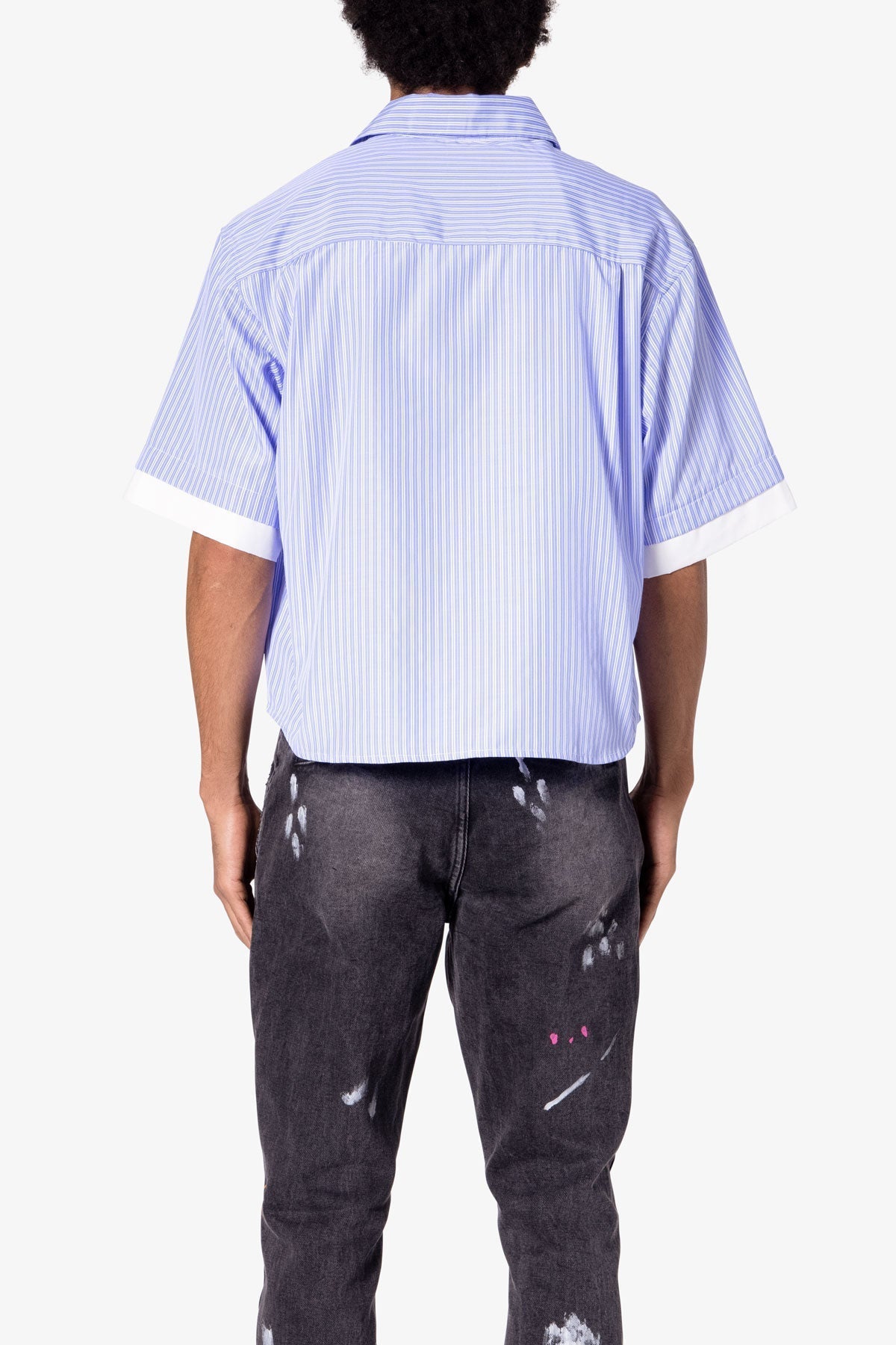 Dual Layered Striped Shirt | Blue