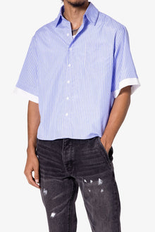 Dual Layered Striped Shirt | Blue