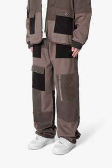 Dual Patchwork Cargo Pants | Olive