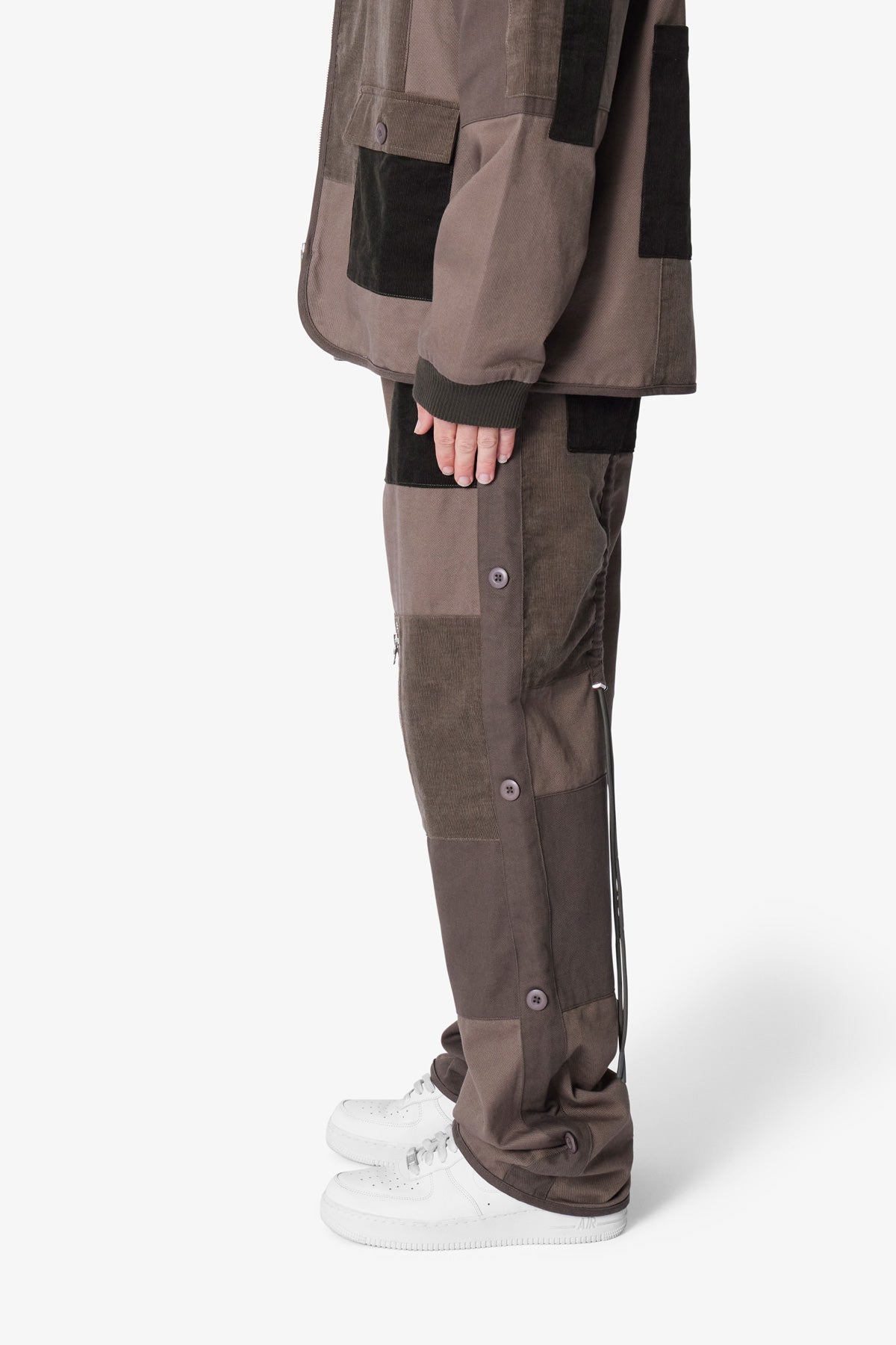 Dual Patchwork Cargo Pants | Olive