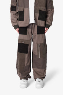 Dual Patchwork Cargo Pants | Olive