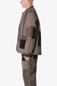 Dual Patchwork Jacket | Olive