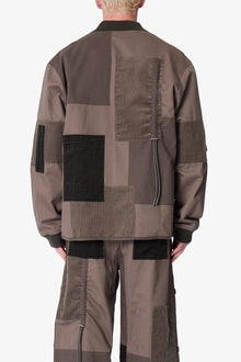 Dual Patchwork Jacket | Olive