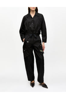 Duchesse Nylon Cargo Trousers | Black