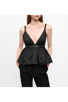 Duchesse Nylon Strap Top | Black (V1)