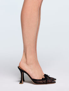 Amelia Mule | Black Satin