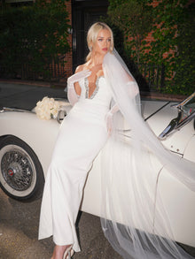 Ivanna Crystal Embellished Maxi Dress | White