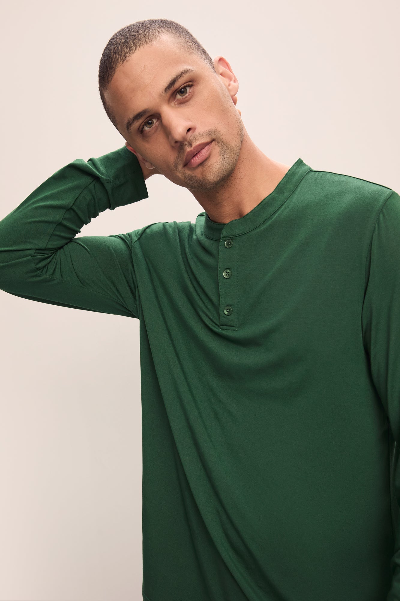 Men | Henry TENCEL™ Modal Long PJ Set With Ribbon | Forest Green