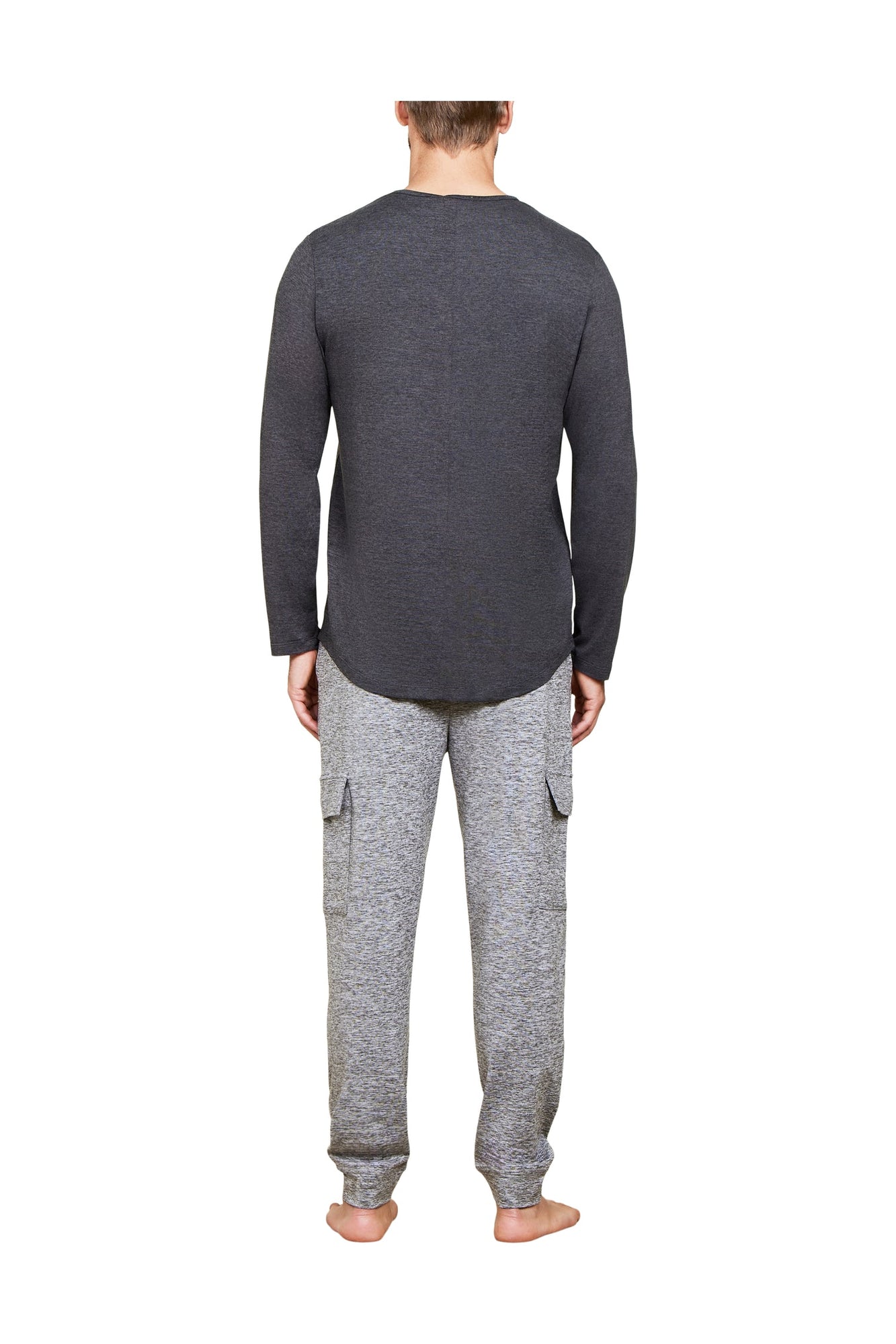 Mens | Malibu Collection Butterchic Long Sleeve Henley | He Carbon