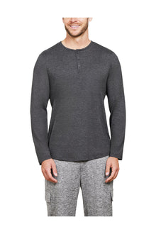 Mens | Malibu Collection Butterchic Long Sleeve Henley | He Carbon