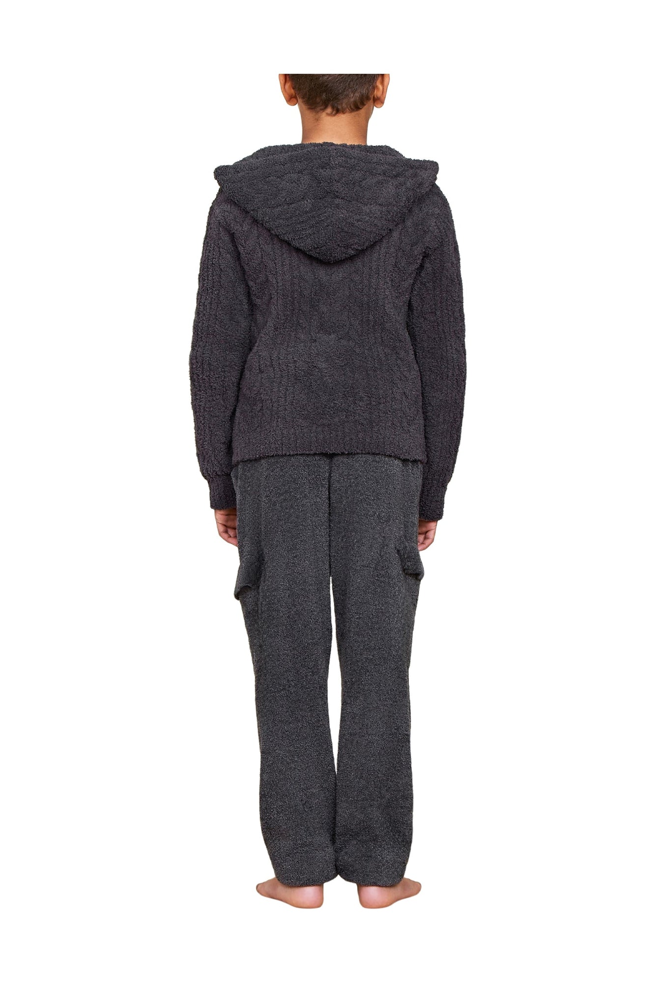 Youth | Cozychic Cable Hoodie | Carbon