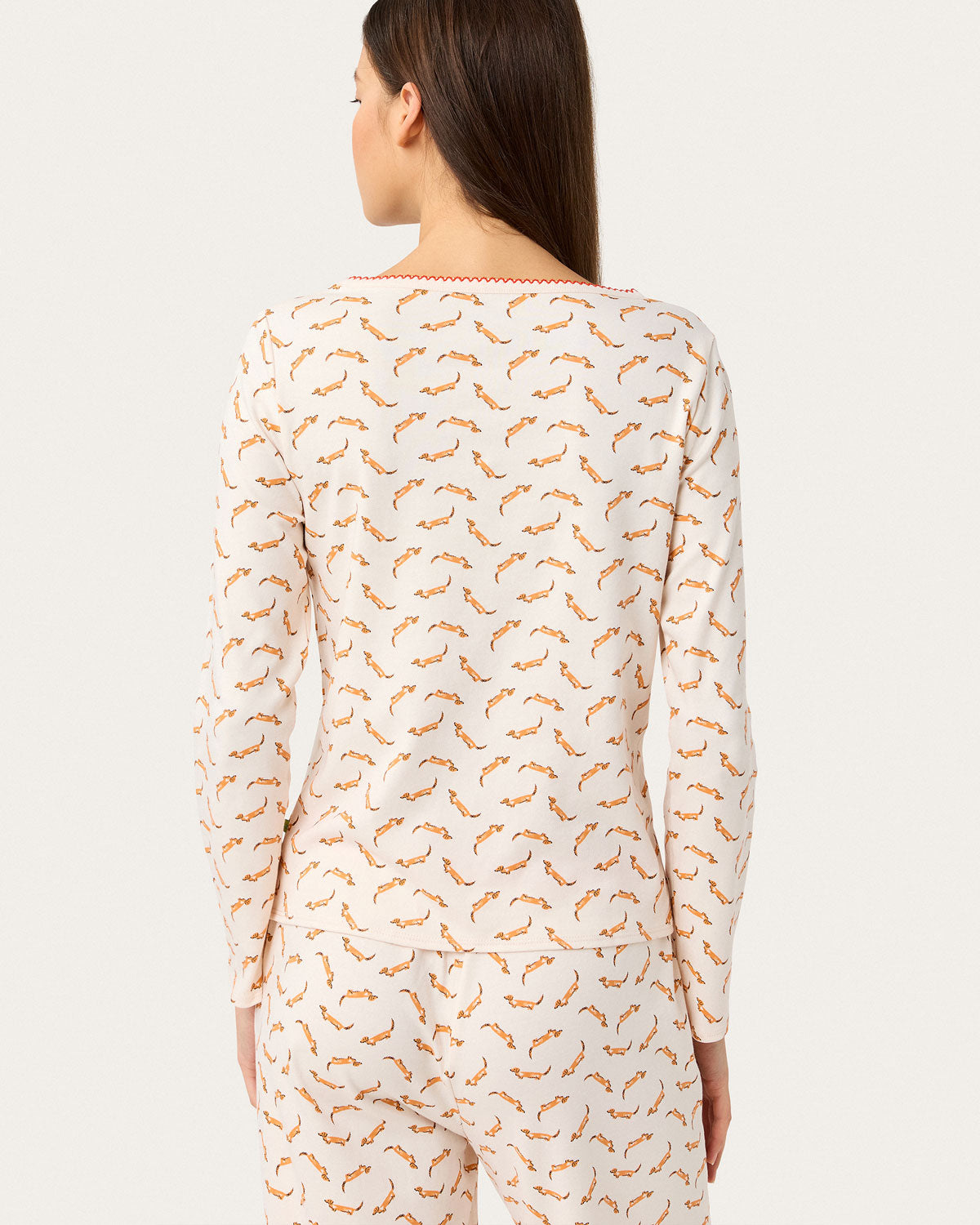 Womens | Ellie Pj Set - Hot Dog | Ivory