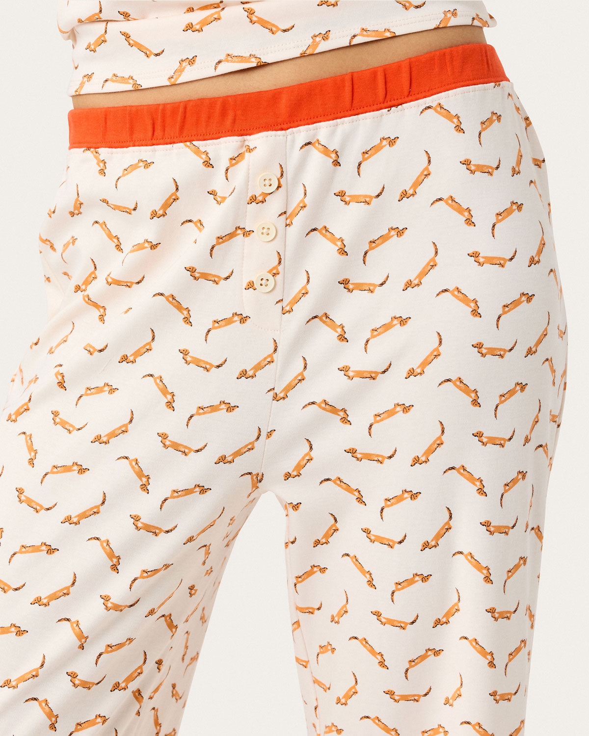 Womens | Ellie Pj Set - Hot Dog | Ivory