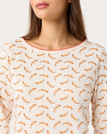 Womens | Ellie Pj Set - Hot Dog | Ivory