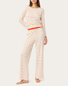 Womens | Ellie Pj Set - Hot Dog | Ivory