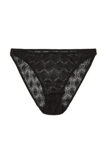 Cobweb Bikini Brief | Black