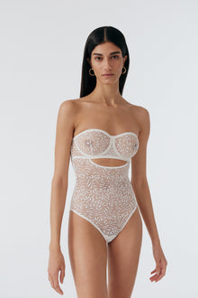 Acacia Underwire Strapless Bodysuit | Off White