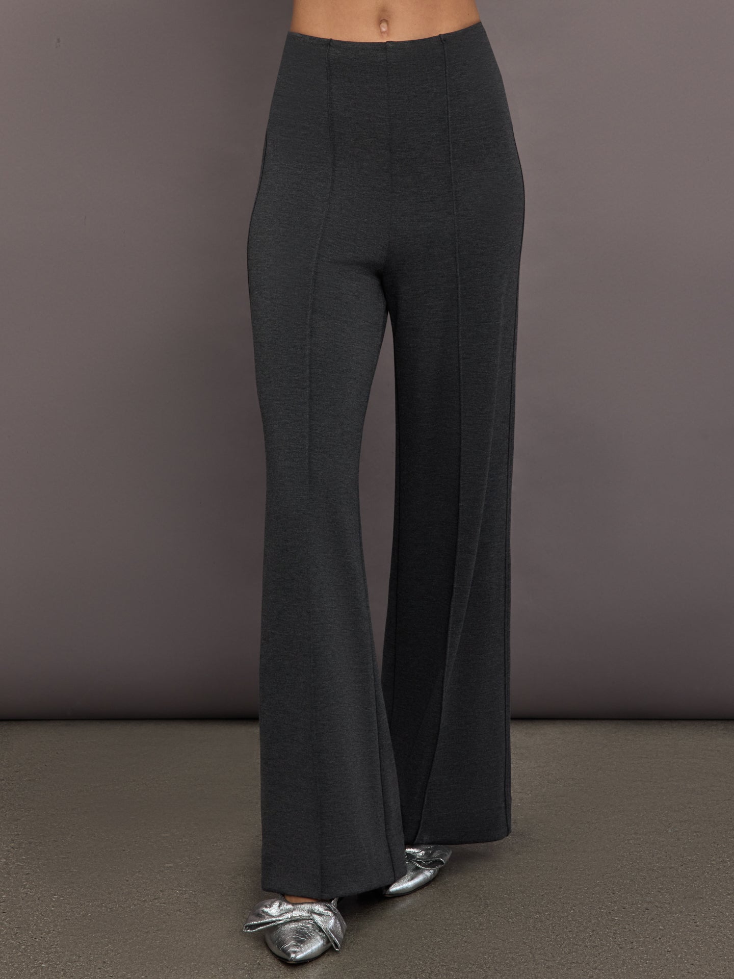 High Waisted Scuba Pant | Charcoal