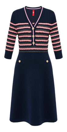 Striped Knit Dress | Pink