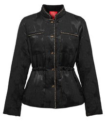 Textured Pattern Jacket | Black