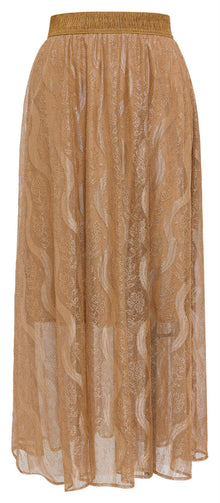 Liba Lace Flared Skirt | Brown