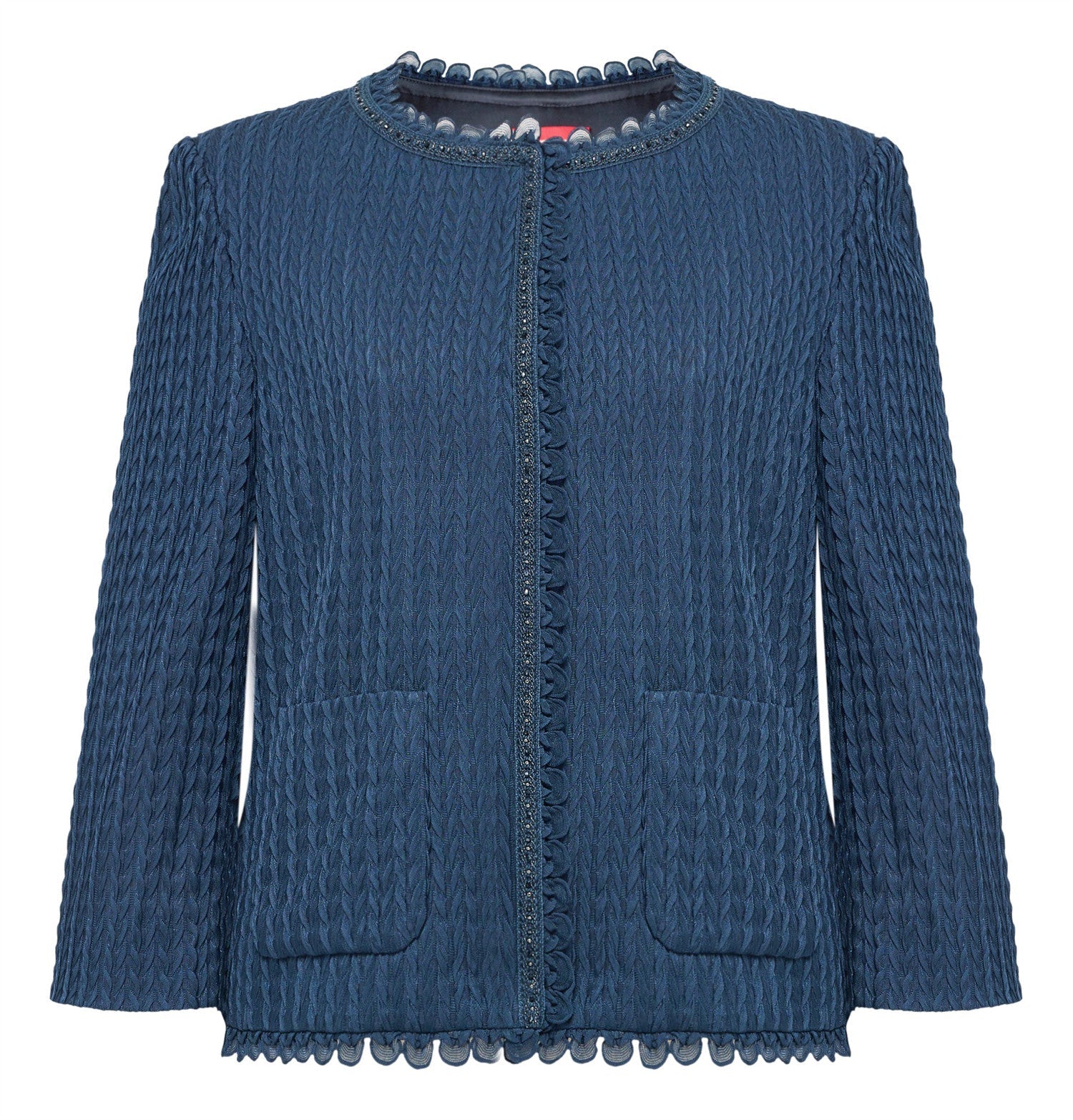Lightweight Triacetate Short Jacket | Navy