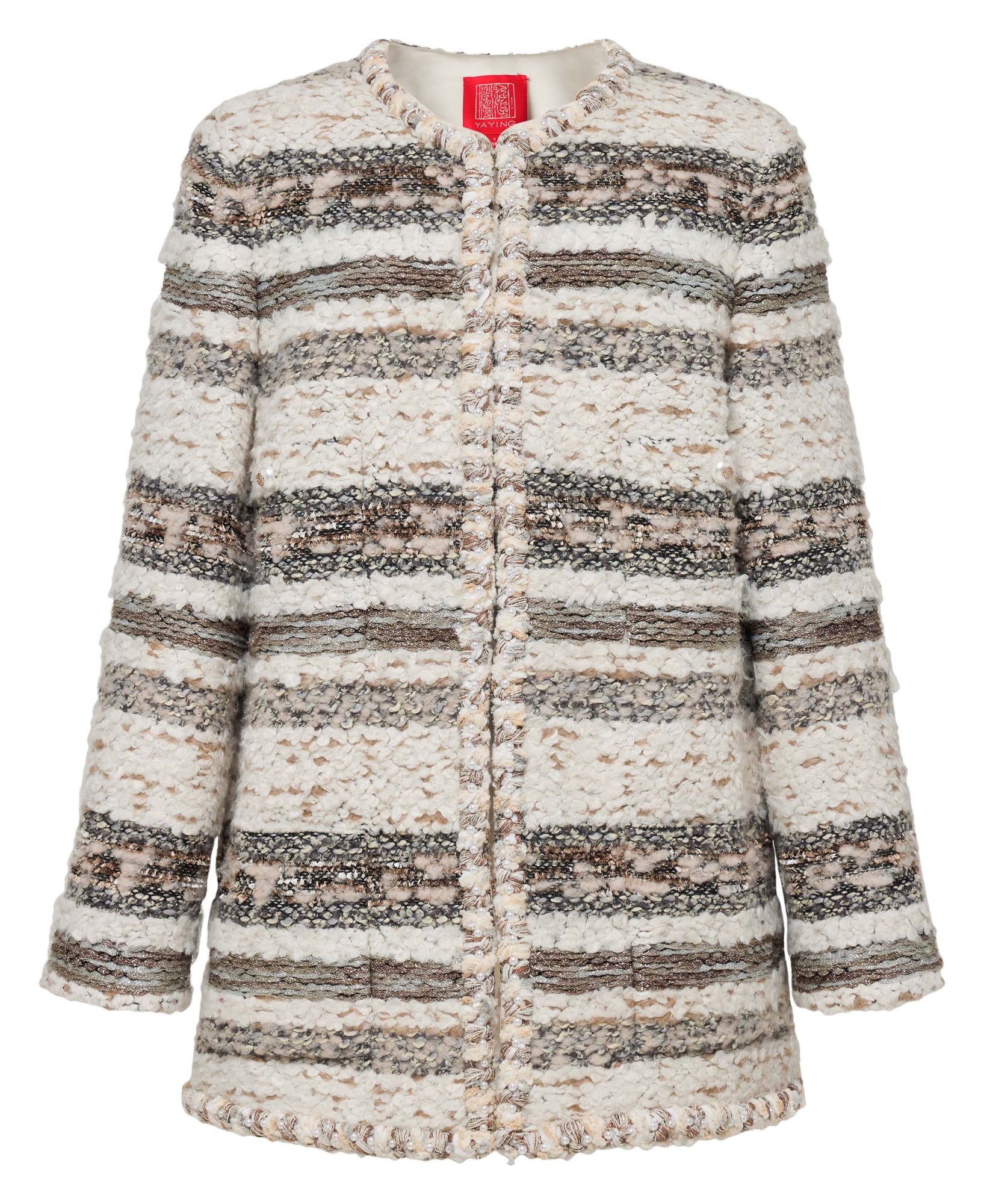 Striped Coat | Beige