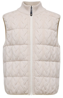 Stand Collar Goose Down Vest | White