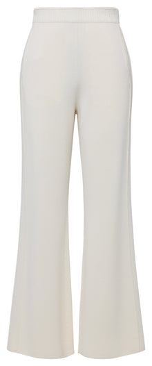 Wool Cashmere Straight-Leg Pants | Beige