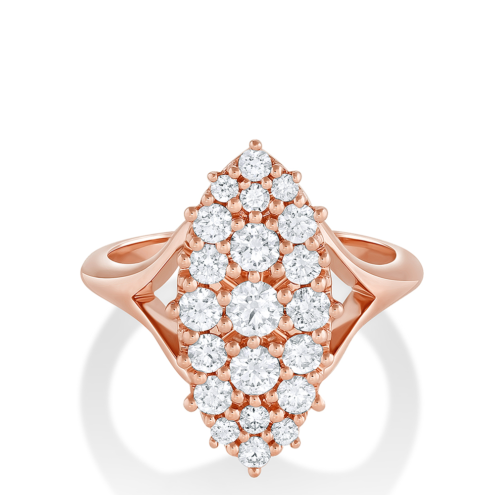 Women | The Vivienne Navette Engagement Ring | 14k Rose Gold