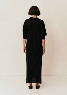 Amor Collared Knit Dress | Black