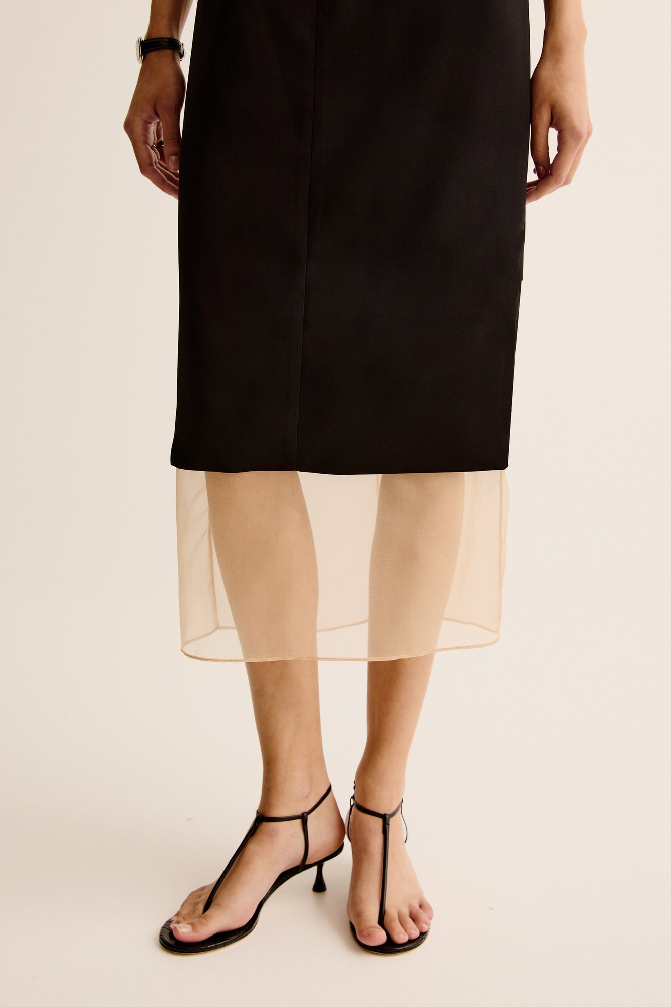 Issia Dress | Black/Nude