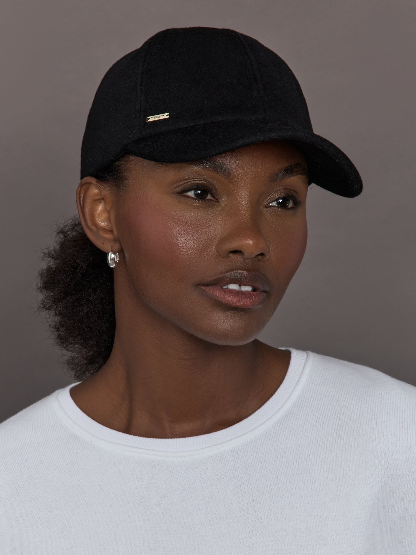 Lo Baseball Hat | Black Cashmere