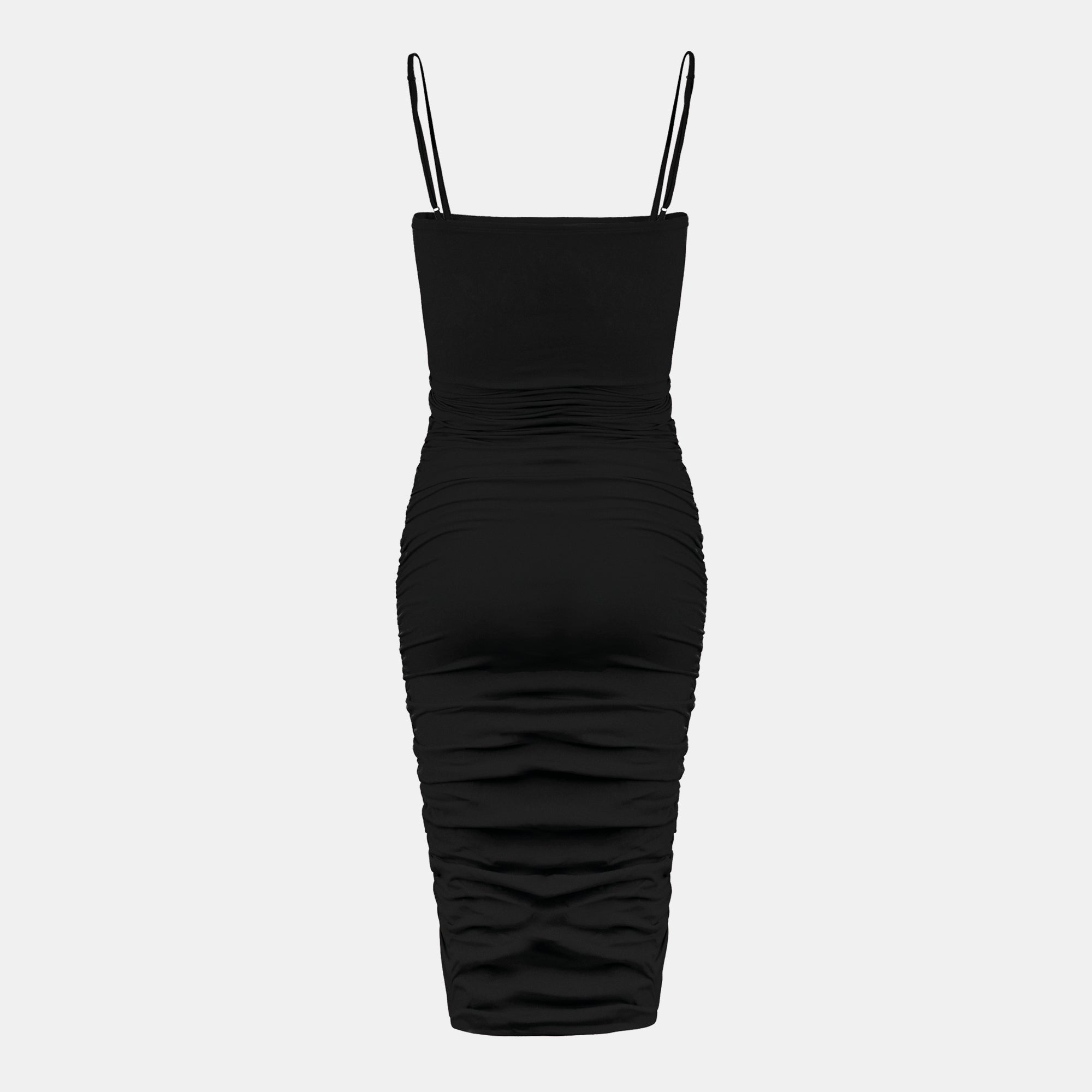 OW Collection EZRA Midi Dress Account 002 - Black Caviar