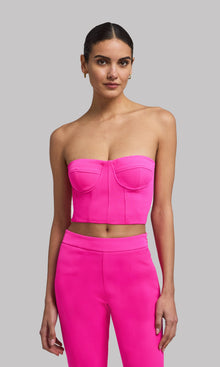 Elaia Crepe Bustier | Magenta