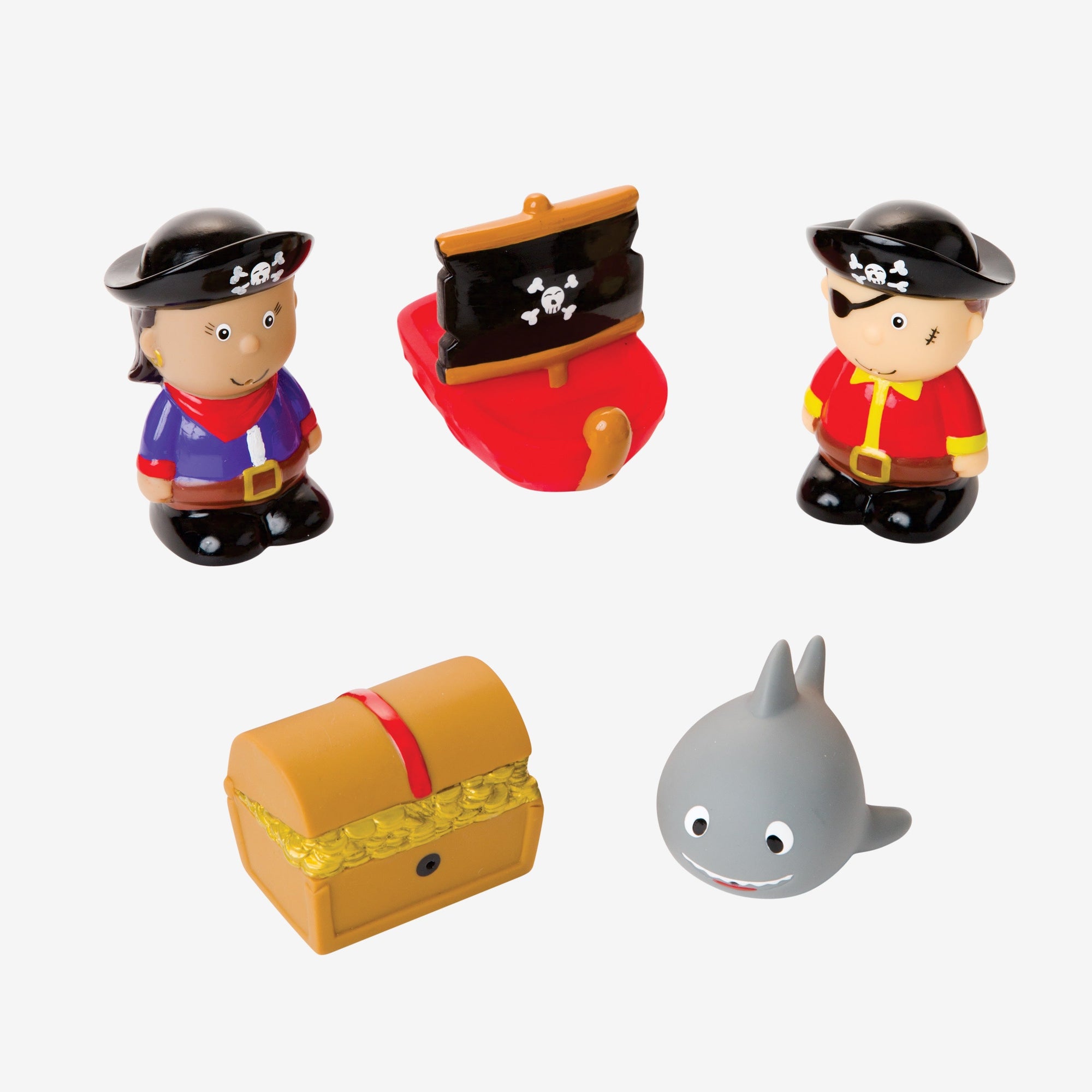 Unisex | Pirate Party Squirtie Baby Bath Toys | Multi