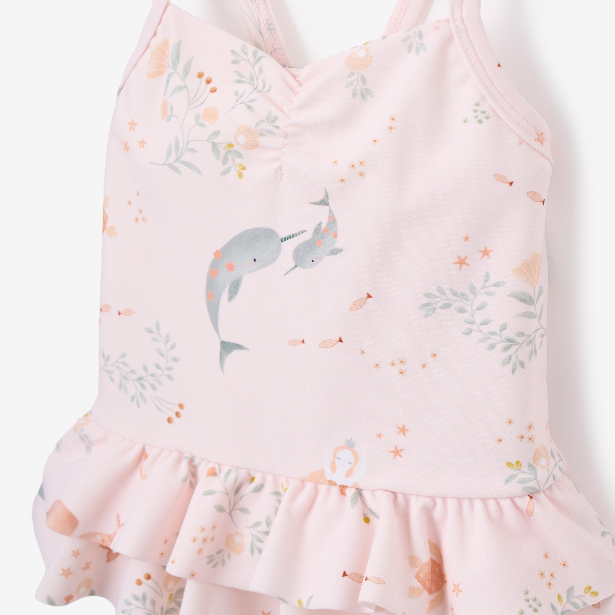 Girls | Pink Sea Magic Baby Ruffle Swimsuit | Pink