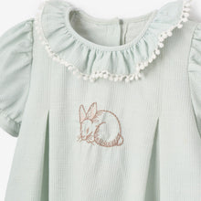 Girls | Bunny Embroidered Dress | Aqua