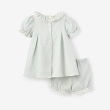 Girls | Bunny Embroidered Dress | Aqua