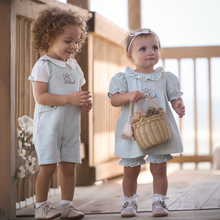 Girls | Bunny Embroidered Dress | Aqua