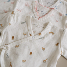 Boys | Blue Safari Print Organic Cotton Pointelle Layette 3 Pc Gift Set | Blue