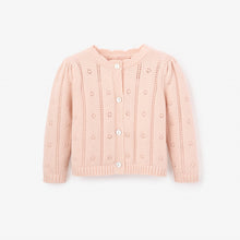 Girls | Pointelle Knit Baby Cardigan | Pink