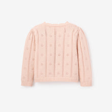 Girls | Pointelle Knit Baby Cardigan | Pink