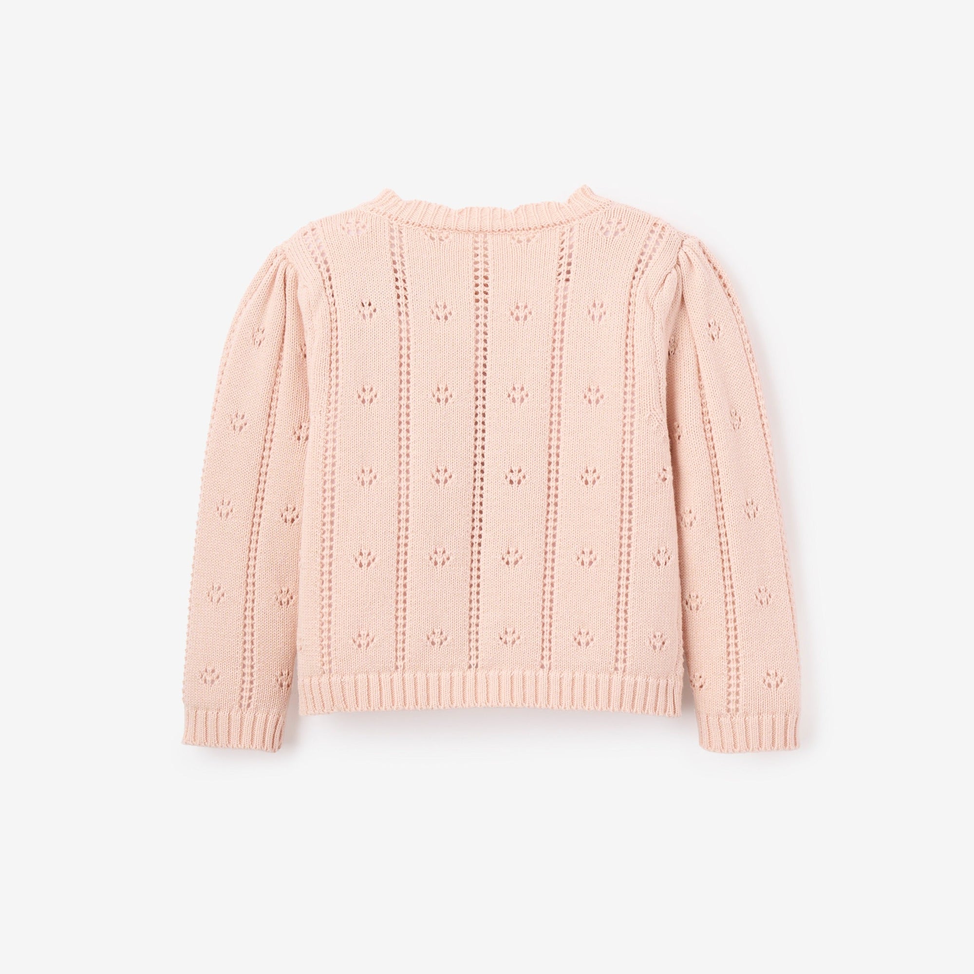 Girls | Pointelle Knit Baby Cardigan | Pink