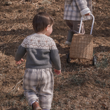 Boys | Charcoal Fairisle Sweater + Plaid Pant Set | Dark Gray