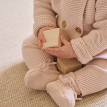 Girls | Pale Pink Fine Knit Cotton Baby Pant | Pink