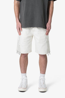 Elongated Zipper Denim Shorts | Off White