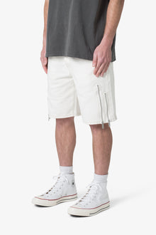 Elongated Zipper Denim Shorts | Off White