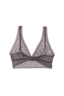 Chloe Soft Cup Longline Bra | Dark Prune